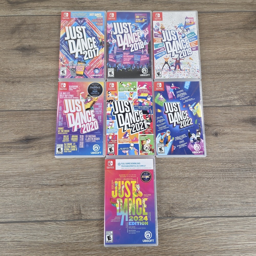 Just Dance for Nintendo Switch - Lot of 7 Games (One Sealed) 2017-2022 & 2024